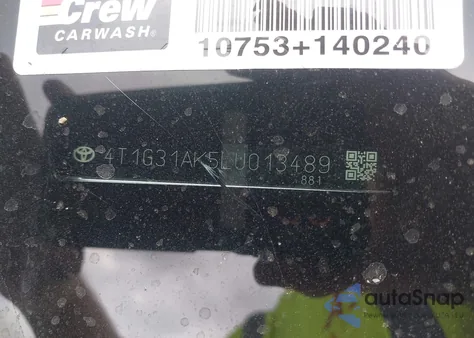 2020 Toyota Camry Se Hybrid из США, поврежденный, VIN 4T1G31AK5LU013489